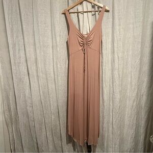 Sozy women's medium pink (mauve) Sarah sleeveless midi scoop neck dress (NWOT)
